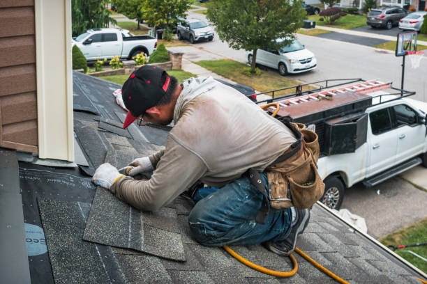 Professional Roofing technician working in Hills, MN